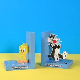 Warner Bros Looney Tunes Tweety und Sylvester Buchstützen aus Holz