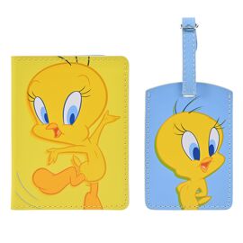 Warner Bros Looney Tunes Tweetie Pie Reisepass- und Gepäckanhänger