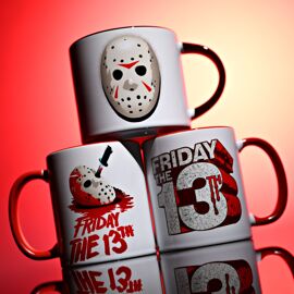 Warner Bros Friday 13th Mug Red Inside 11oz - Jason Mask