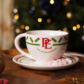 Warner Bros Polar Express Hot Chocolate Cup & Saucer Set