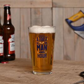 **MULTI 2** Well Crafted Pint Glass - Man of the Hour