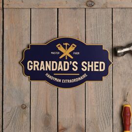 **MULTI 6** Well Crafted Tin Sign - Grandad's Shed