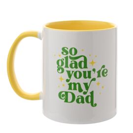 Mug Yellow Inside 11oz  - So Glad You're My Dad