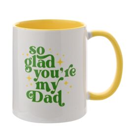 Mug Yellow Inside 11oz  - So Glad You're My Dad