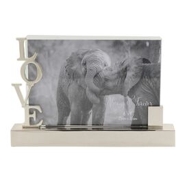 Silverplated Frame 4" x 6" Love