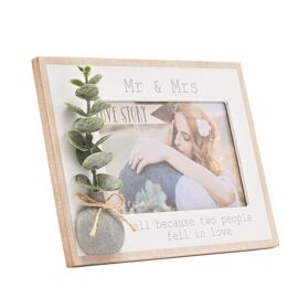 Love Story Pebble Photo Frame 6" x 4"  - All Because Two People Fell In Love