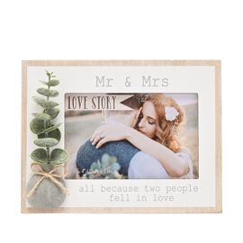 Love Story Pebble Photo Frame 6" x 4"  - All Because Two People Fell In Love