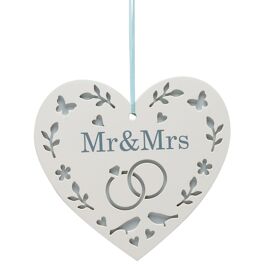 Always & Forever Hanging Heart - Mr & Mrs