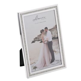 Amore Silver Sparkle Border Photo Frame - 4" x 6"
