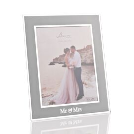 Amore Mirror Border Photo Frame "Mr & Mrs" 8" x 10"