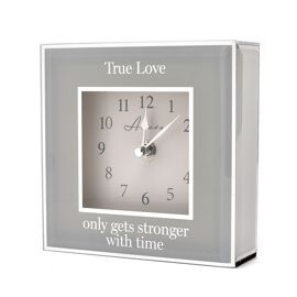 Amore Mirror Border Clock "True Love"