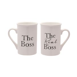 Amore 2 piece Mug Set - "The Boss / The Real Boss"