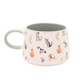 The Wildlife by Ling Designs Ceramic Mug with Cat Pattern