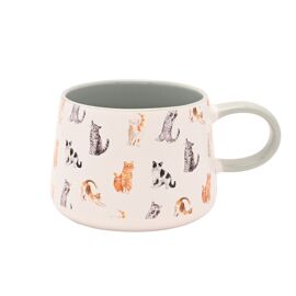The Wildlife by Ling Designs Ceramic Mug with Cat Pattern