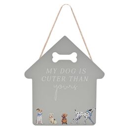 **MULTI 6** The Wildlife by Ling Designs Hanging  Plaque "My Dog Is Cuter Than Yours"