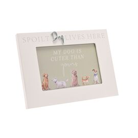 The Wildlife by Ling Designs 6" x 4" Frame "Spoilt Dog Lives Here"