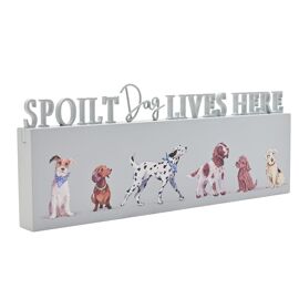 The Wildlife by Ling Designs Mantel Plaque "Spoilt Dog Lives Here"