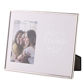 With Love Silver Heart Frame 4" x 6" - Friends