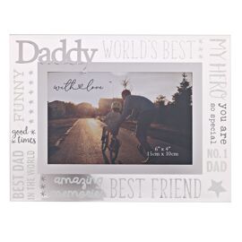 With Love Glass Frame With 3D - Daddy