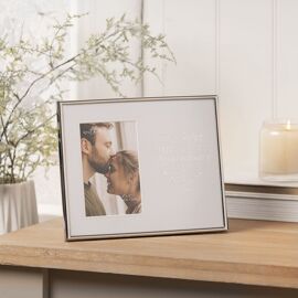 With Love Silver Heart Frame 4" x 6" - 10th Anniversary