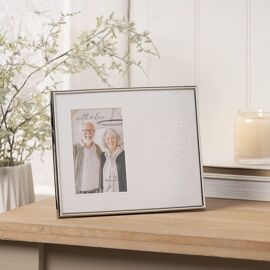 With Love Silver Heart Frame 4" x 6" - 60th Anniversary