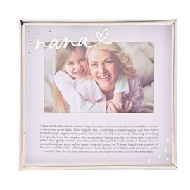 With Love Silver Word Frame 6" x 4" - Nana