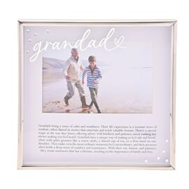 With Love Silver Word Frame 6" x 4" - Grandad