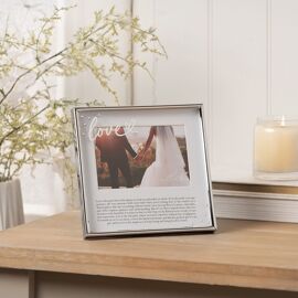 With Love Silver Word Frame 6" x 4" - Love