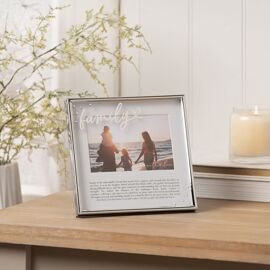 With Love Silver Word Frame 6" x 4" - Family