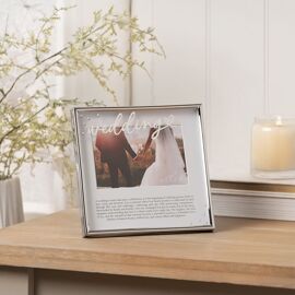 With Love Silver Word Frame 6" x 4" - Wedding