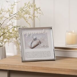 With Love Silver Word Frame 6" x 4" - Engaged