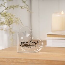 With Love Acrylic Heart - Grandma