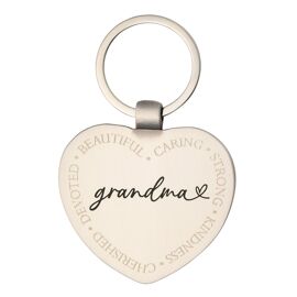 With Love Heart Keyring - Grandma