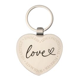 With Love Heart Keyring - Love