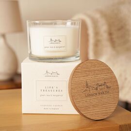 The London Wax Company Green Tea & Bergamot Lidded Candle 368g
