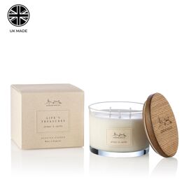 The London Wax Company Amber & Vanilla Lidded Candle 368g