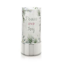Glass LED Tube Light - Peace and Joy 20cm