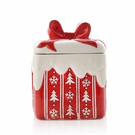 Christmas Gift Shaped Cookie Jar