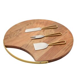 Cheesboard with 3pc Cheese Knife Set
