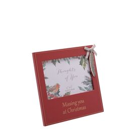 Thoughts Of You Feather Frame Missing You At Christmas 6" x 4"