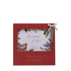 Thoughts Of You Feather Frame Missing You At Christmas 6" x 4"