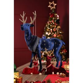 **MULTI 2** Celestial Blue and Gold Reindeer Large