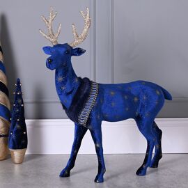 **Multi 2** Celestial Blue and Gold Reindeer Large