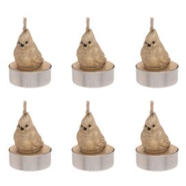 Gold Bird Tealights Set of 6