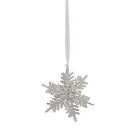 **MULTI 6** Hand Embelished 3D White Snowflake Tree Decoration