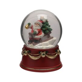Santa on Sleigh Snow Globe - Small