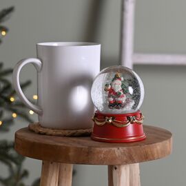 Santa on Sleigh Snow Globe - Small