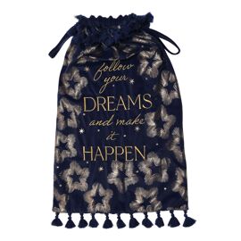 Blue Velvet Present Sack 'Follow Your Dreams'
