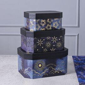 Set of 3 Celestial Stacking Boxes