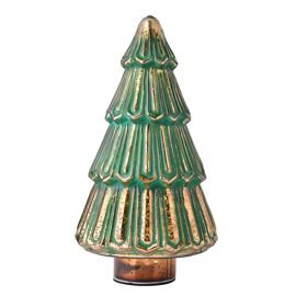 Green Crackle Effect Glass LED Christmas Tree Large